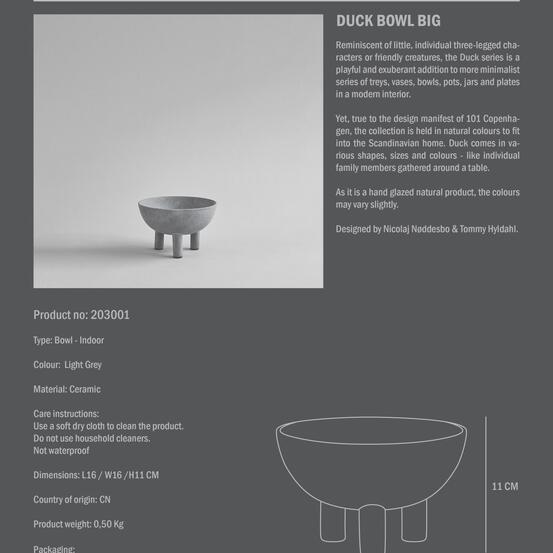 Купичка Duck Big - Light Grey