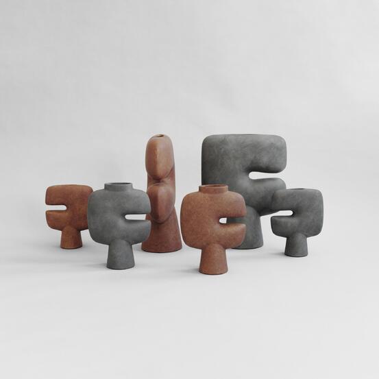 Tribal Vase Medio – Terracotta