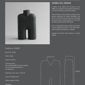 Ваза Cobra Tall Medio – Black