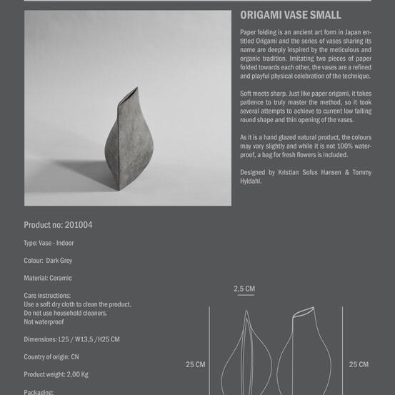 Origami Mini - Dark Grey