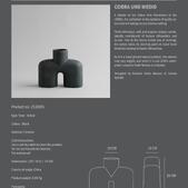 Ваза Cobra Uno Medio – Black