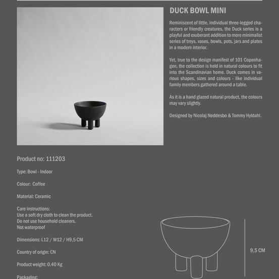 Duck Bowl Mini – Coffee