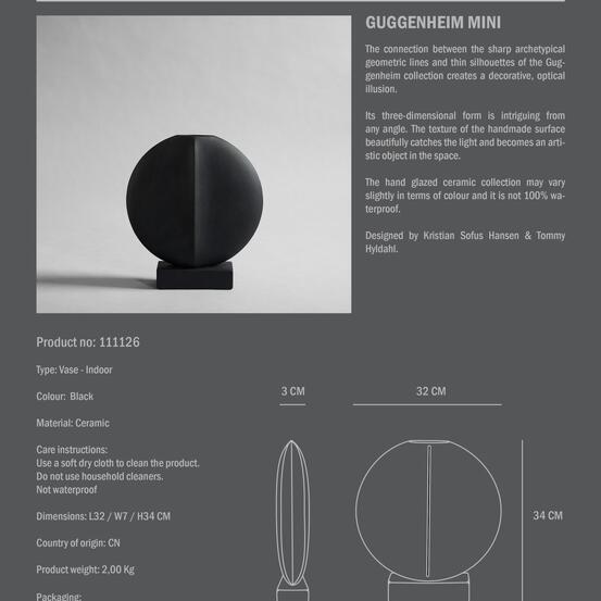 Guggenheim Mini - Black